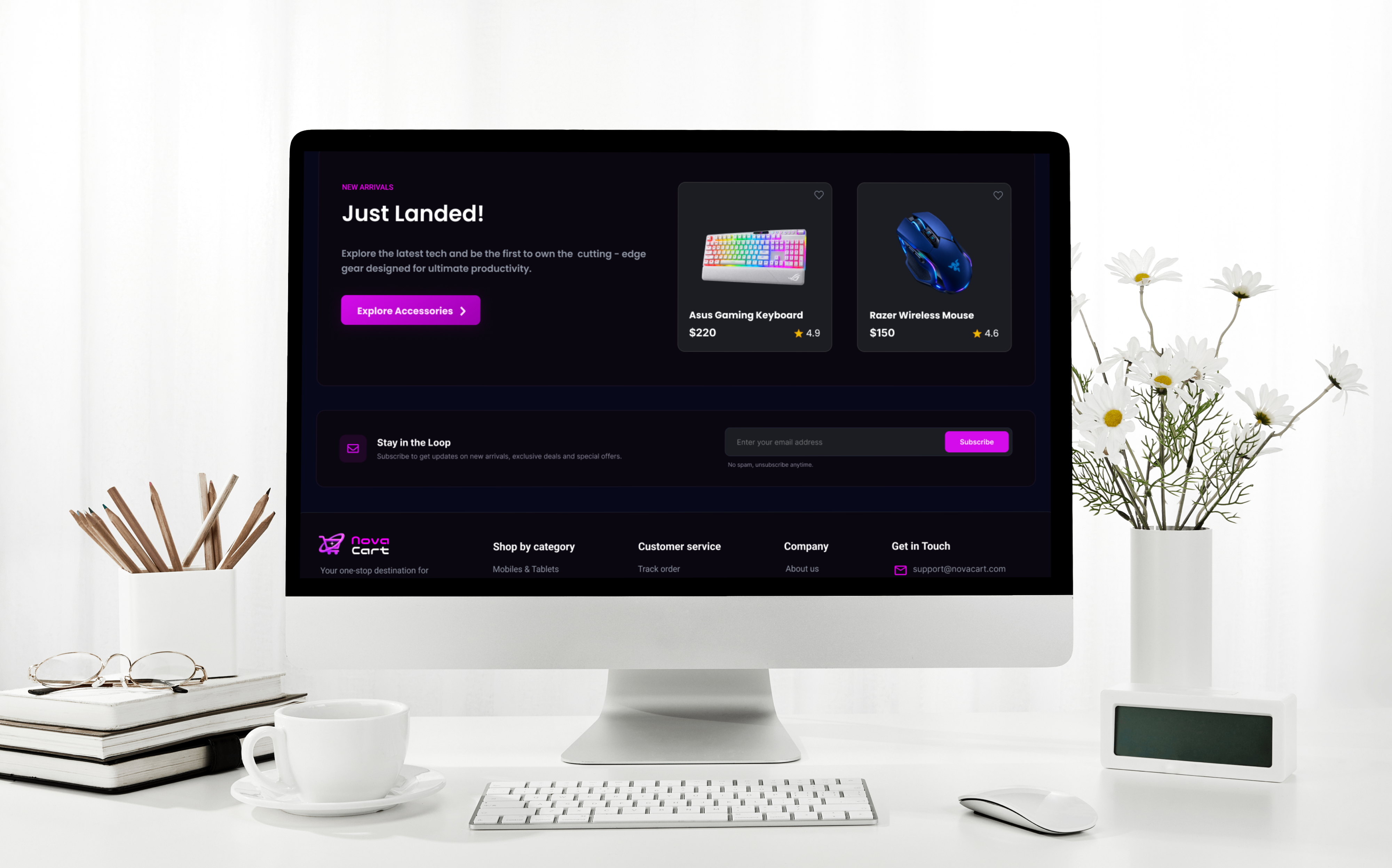 Nova Cart deals page scrolled experience